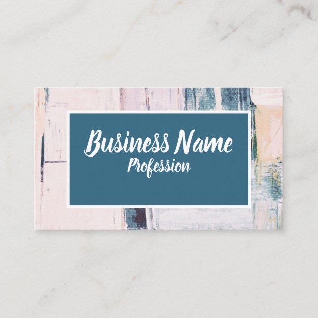 Business Marketing abstrakt aquamarin Visitenkarte (Vorderseite)