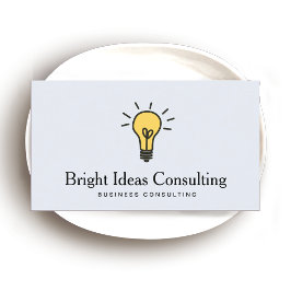Business Marketing Consulting für Light Bulb-Logos Visitenkarte