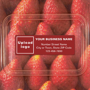 Business Minimal Texts on Red Rectangle Adhesive Etiketten