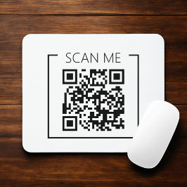 Business Minimalist QR Code Scan Me Mousepad