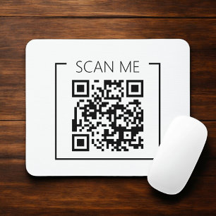 Business-Minimalist QR-Code Scan Me Mousepad