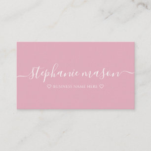 Business Minimalistisch Simple Modern Dusty Rose Visitenkarte