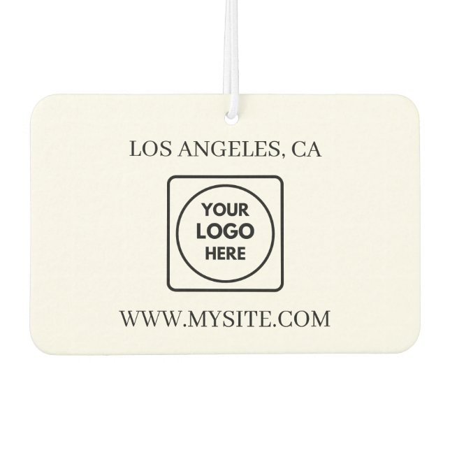 Business Name QR Code Contact Info Custom Autolufterfrischer (Vorderseite)