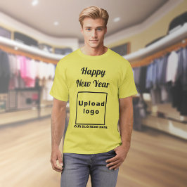 Business New Year Gruß auf Gelben T - Shirt