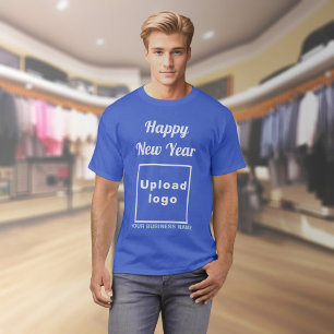 Business New Year Gruß auf Royal Blue T - Shirt