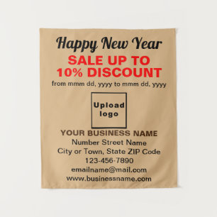 Business New Year Sale on Light Brown Tapestes Wandteppich