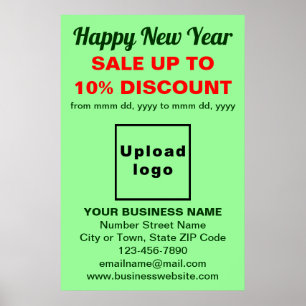Business New Year Sale on Light Green Poster