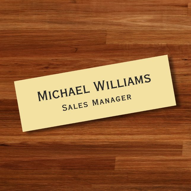 Business Office ID für moderne Gold Mitarbeiter Namensschild (Modern Gold Employee Business Corporate Office ID Name Tag)