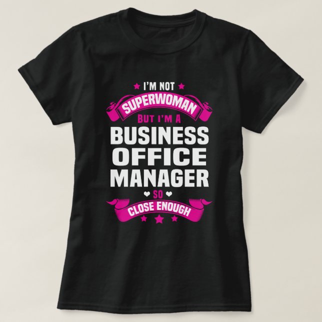Business Office Manager T-Shirt (Design vorne)