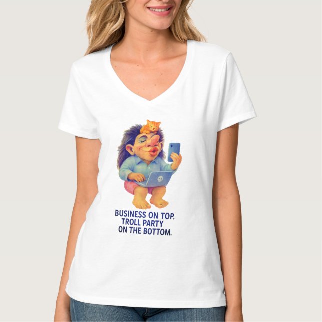 Business on Top Troll - Funny Work From Zuhause Gi (Vorderseite)