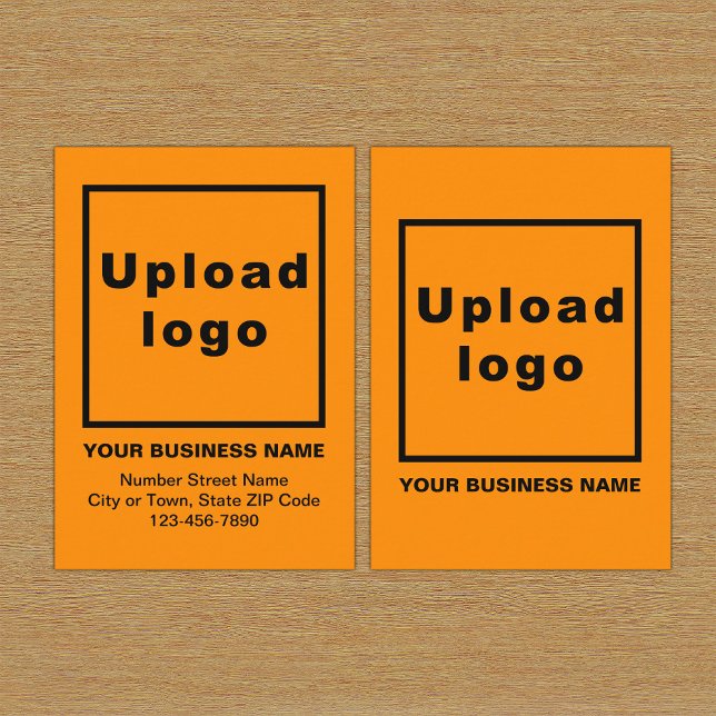Business Orange Enclosure Card Begleitkarte (Build brand name awareness. Your business brand on orange color enclosure card.)