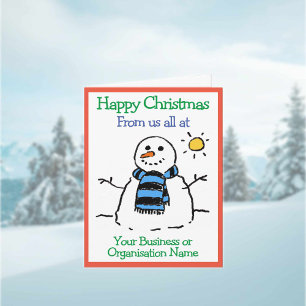 Business Organisation Snowman Company Weihnachten Karte