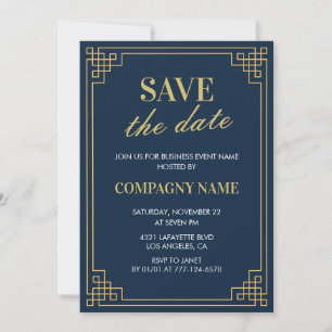 Business Party lädt Save the Date Marine ein Einladung