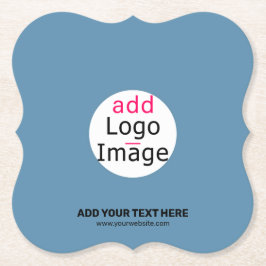 Business Party Promo Customizable Dusty Blue Untersetzer
