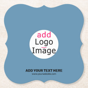 Business Party Promo Customizable Dusty Blue Untersetzer