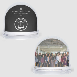 Business Photo Logo & Christmas Star Message Gift Schneekugeln