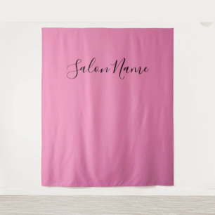 Business Pink Black Beauty Salon Foto Hintergrund Wandteppich