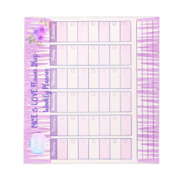 Business Pink Lila Weekly Planer Notepad Notizblock