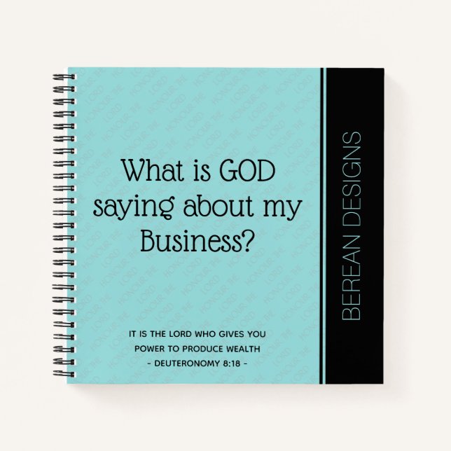 Business Prayer Journal WAS IST GOTTES SPRICHWORT? Notizbuch (Vorderseite)