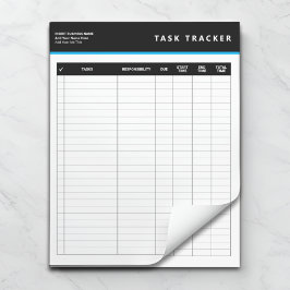 Business Project Management Task Tracker Notepad Notizblock