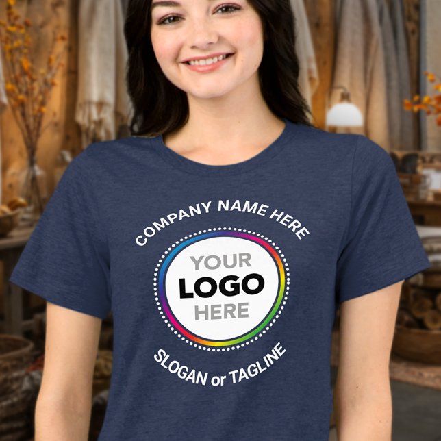 Business Promo T-Shirt for Circular Logo with Text Tri-Blend Shirt (Von Creator hochgeladen)