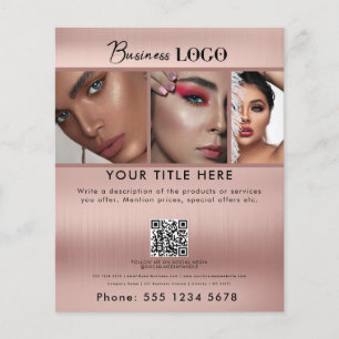 Business Promotions Schönheitssalon Rose Gold Flyer