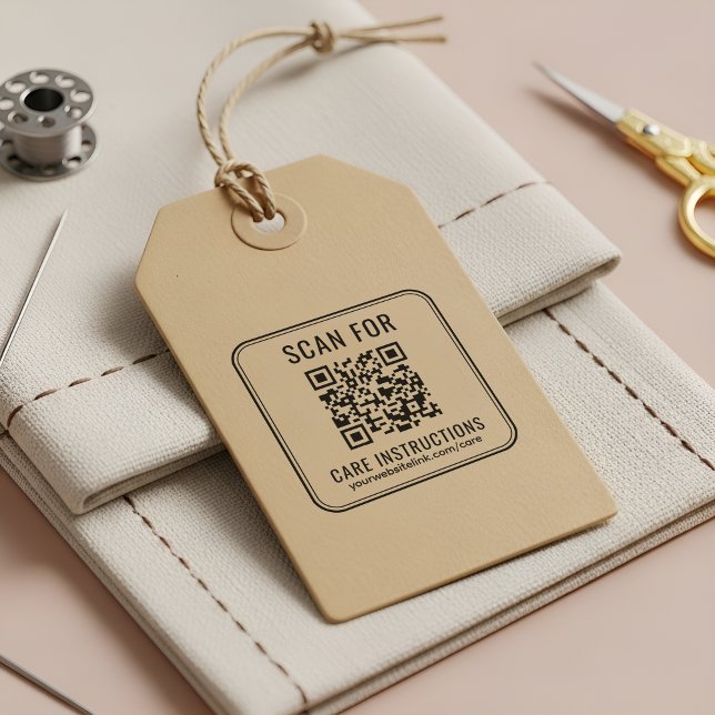 Business QR Code Care Instructions Website Permastempel (Von Creator hochgeladen)