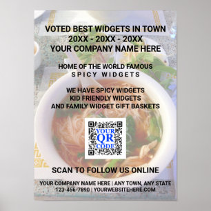 Business QR Code Light Foto Cool Trade Show Promo Poster