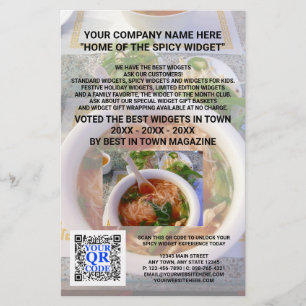 Business QR Code Light Foto Custom Marketing Flyer