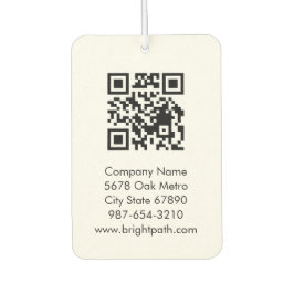 Business QR Code Logo Name Contact Black White Autolufterfrischer