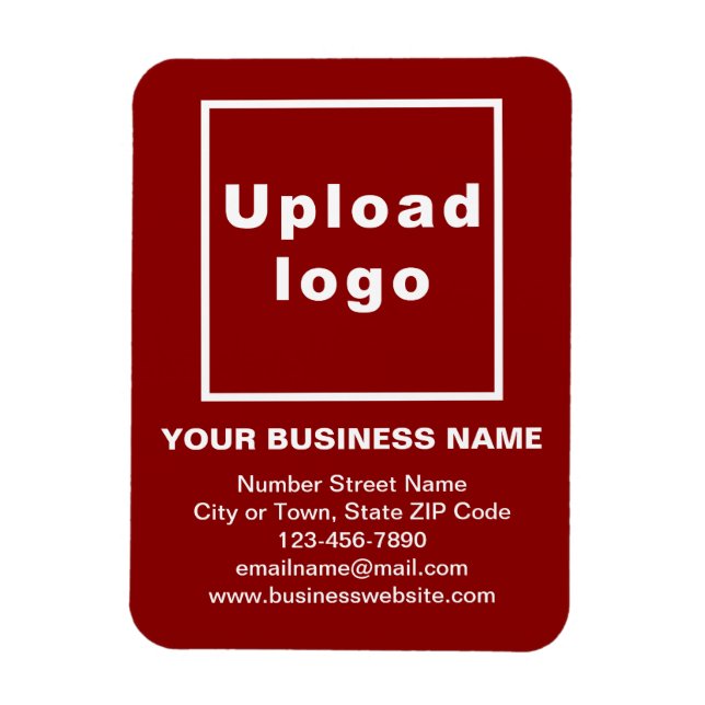Business Red Flexible Foto Magnet (Vertikal)