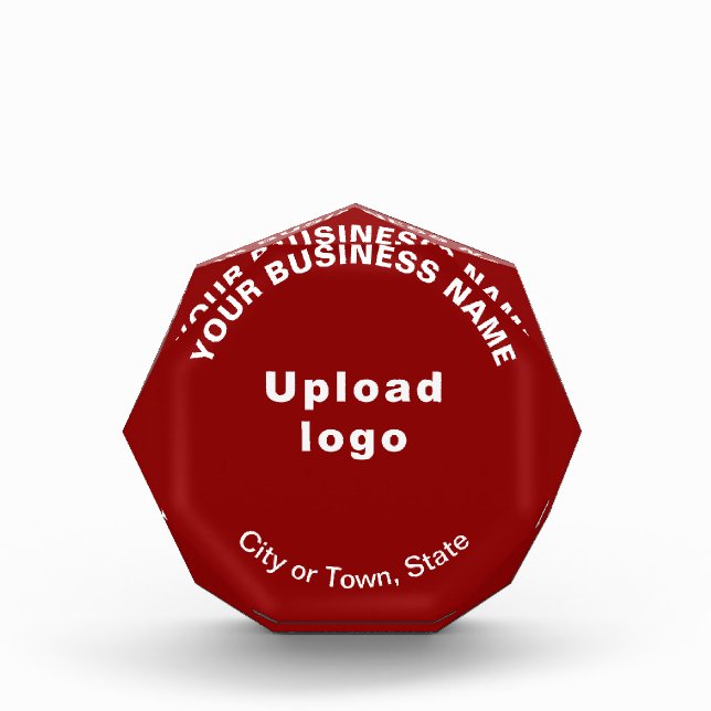 Business Red Octagon Shape Foto Block (Vorderseite)