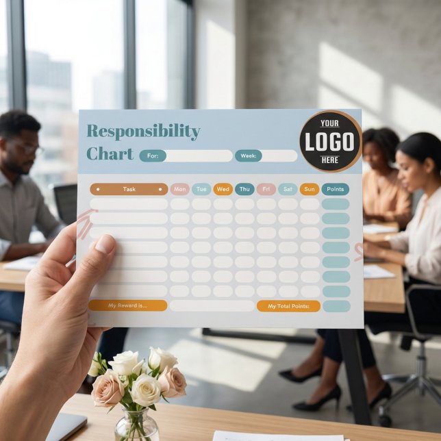 Business Responsibility Chores Chart Logo Checklis Notizblock (Business Responsibility Chores Chart Logo Checklist Design)