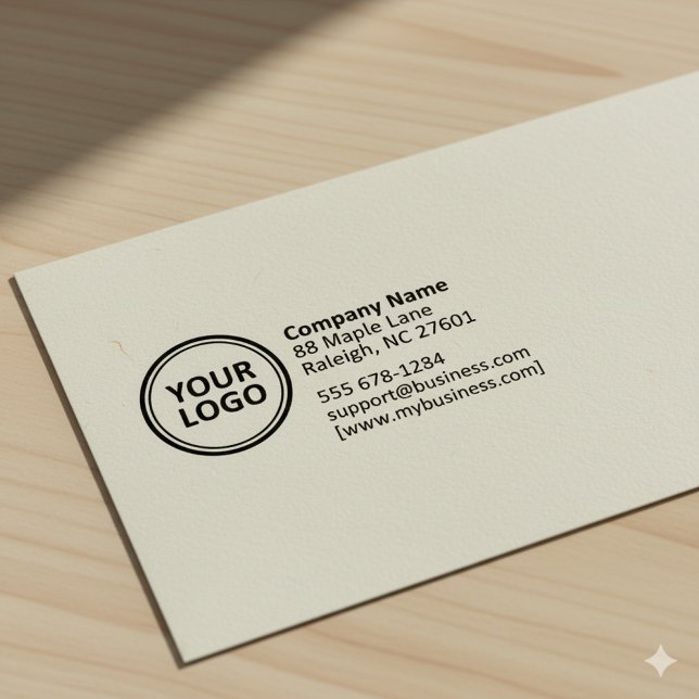 Business Return Address | Logo Professional Modern Permastempel (Von Creator hochgeladen)