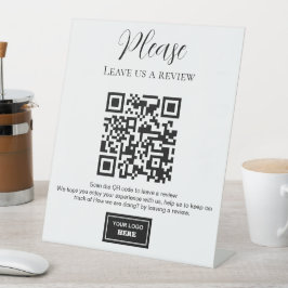 Business Review mit QR-Code Sockelschild