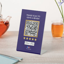 Business Review Tabletop Sign l QR Code Sockelschild