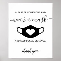 Business Safety Wear a Face Mask Modernes Skript