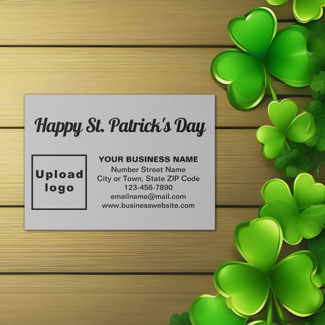 Business Saint Patrick Gruß auf Gray Begleitkarte (Gray Saint Patrick business enclosure card)