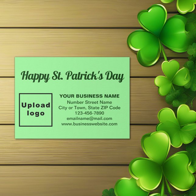 Business Saint Patrick Gruß auf Light Green Begleitkarte (Light green Saint Patrick business enclosure card)