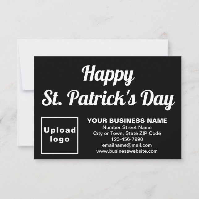 Business Saint Patrick Small Black Flat Card (Vorderseite)