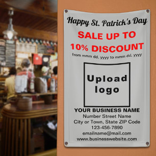 Business Saint Patrick Verkauf auf grauem Banner