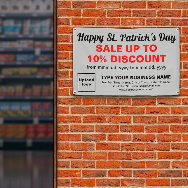 Business Saint Patrick Verkauf auf Gray Rectangle Banner (Attract more customers. Business Saint Patrick sale on gray rectangle banner.)