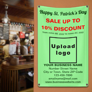 Business Saint Patrick Verkauf auf Light Green Ban Banner