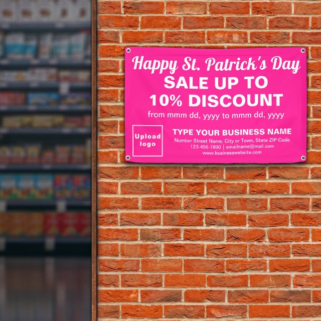 Business Saint Patrick Verkauf auf rosa Rectangle Banner (Attract more customers. Business Saint Patrick sale on pink rectangle banner.)