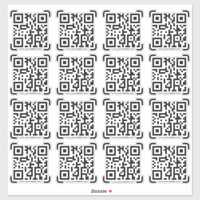 Business Scan Me QR-Code-Website Aufkleber (Blatt)