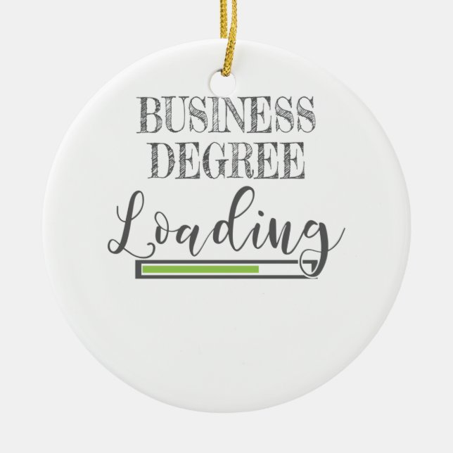 Business School Student Geschenk Business Degree L Keramik Ornament (Vorne)