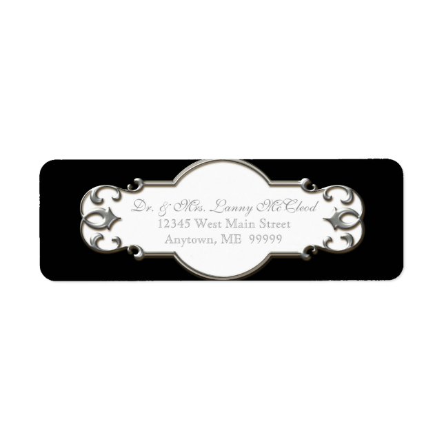 Business Shipping Classic Baroque Swirl Circle (Vorne)