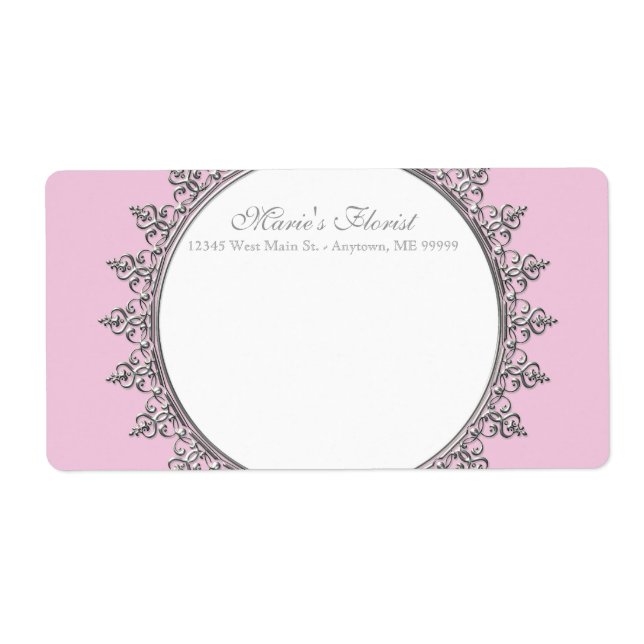 Business Shipping Classic Baroque Swirl Circle (Vorne)