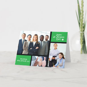 Business St. Patrick's Day Foto, Individuelle Name Karte