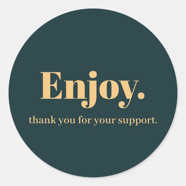 Business Sticker Design genießen (Vorderseite)